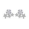 Niche Design Women's S925 Sterling Silver Zircon Hoop Earrings - Christmas Edition