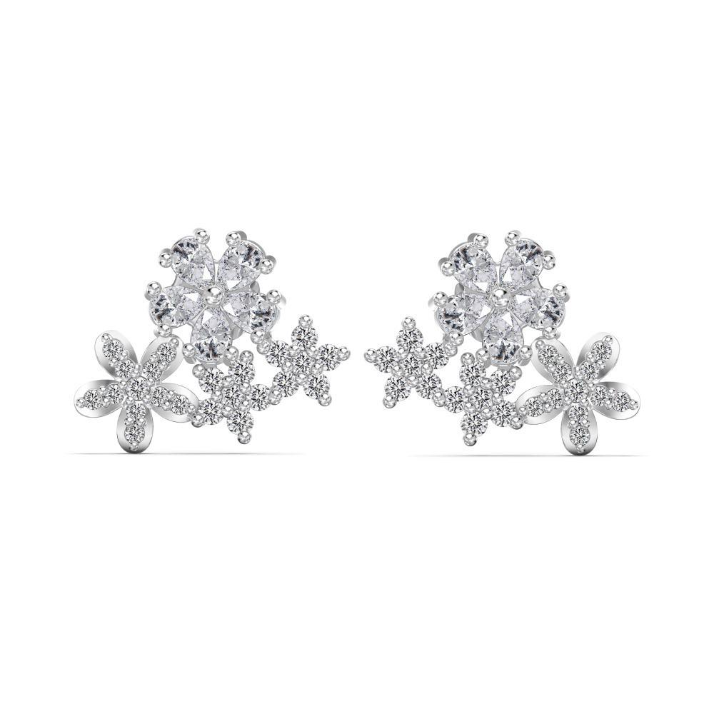 Серьги-снежинки из стерлингового серебра 925 пробы с цирконами Minority Design для женщин 925 Silver