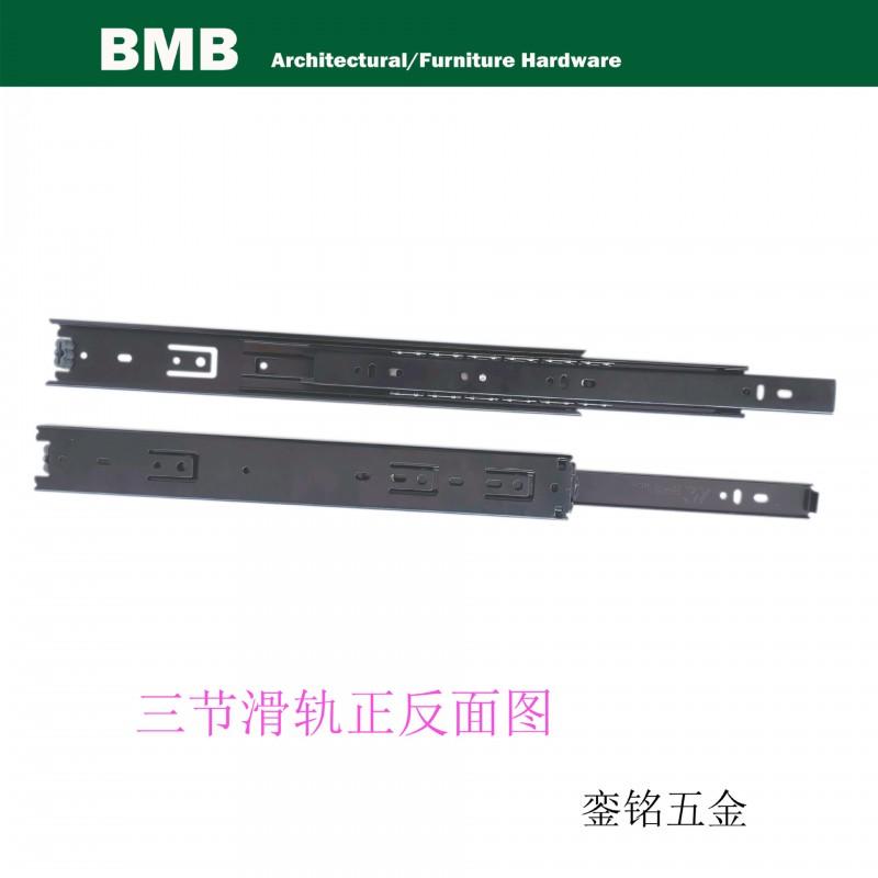 Heavy Duty Soft Close Drawer Slide Rail 45mm Width Cold Rolled Steel 12-24 Inch Office Furniture Cabinet
