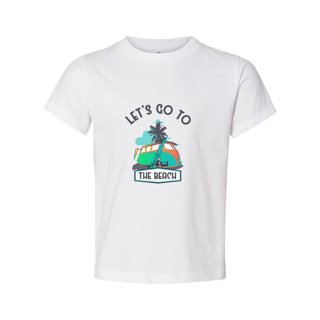 Let s Go To The Beach Surfing Graphic Tee With Palm Tree Sunset And Surfboard Ar S