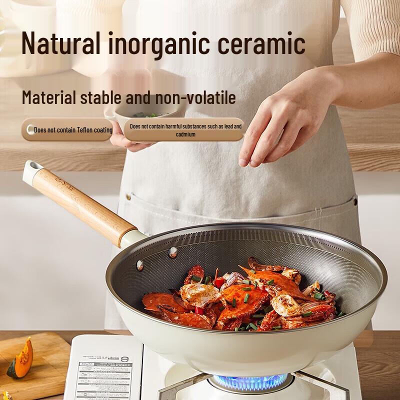 Chui Da Huang Non-Stick Stainless Steel Wok