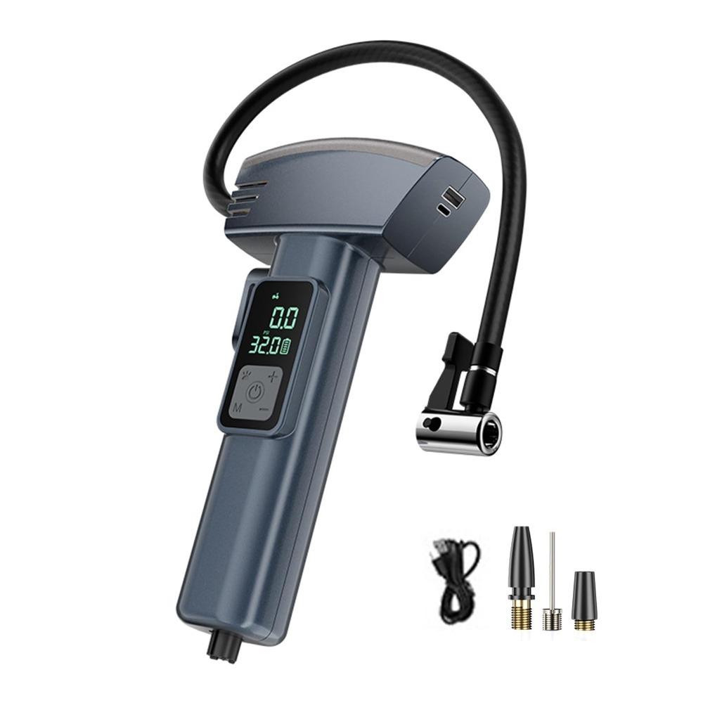 

Handheld Tyre Pressure Pump Digital Car Air Pump Upgrade Air Compressor Emergency Use сірий