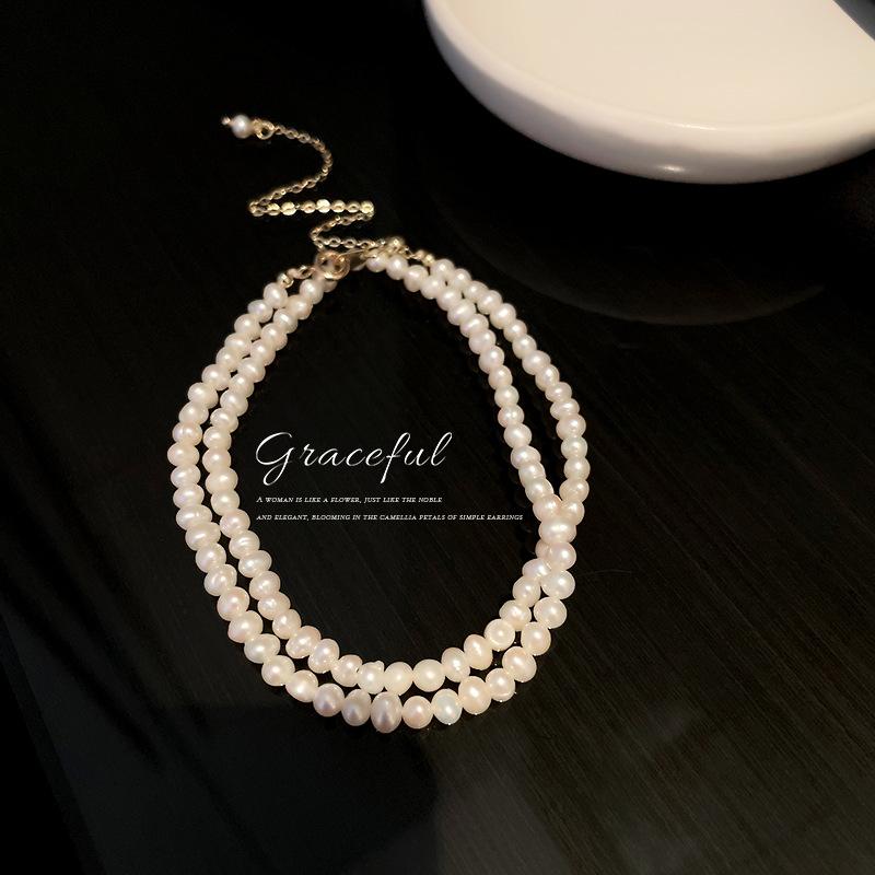 Freshwater Pearl Necklace Temperament Design Sense Item Decoration Simple Style Personality Trendy Neck Chain