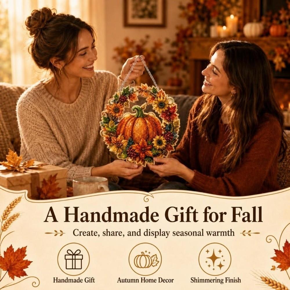 1 Set Pumpkin Design Pumpkin Diamond Art Kit Diamond Painting Hanging Ornament Tree Decoration