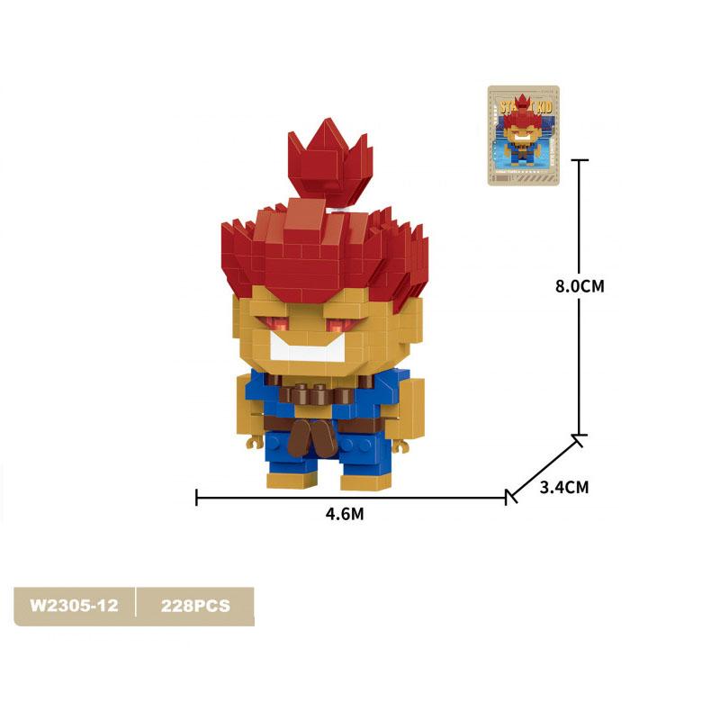 Lovely Fighter Figures Micro Diamond Building Block Nanobrick Kyo Iori Terry Mai Ryu Ken Gouki Chun-Li M·Bison Construction Toys