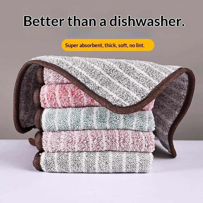 

Kitchen Degreasing Rag, No Hair Loss, Cleaning Towel, Water-absorbing Decontamination Wipe, Tablecloth, Scouring Cloth, Cleaning Cloth 25 * 25cm білий/сірий колір