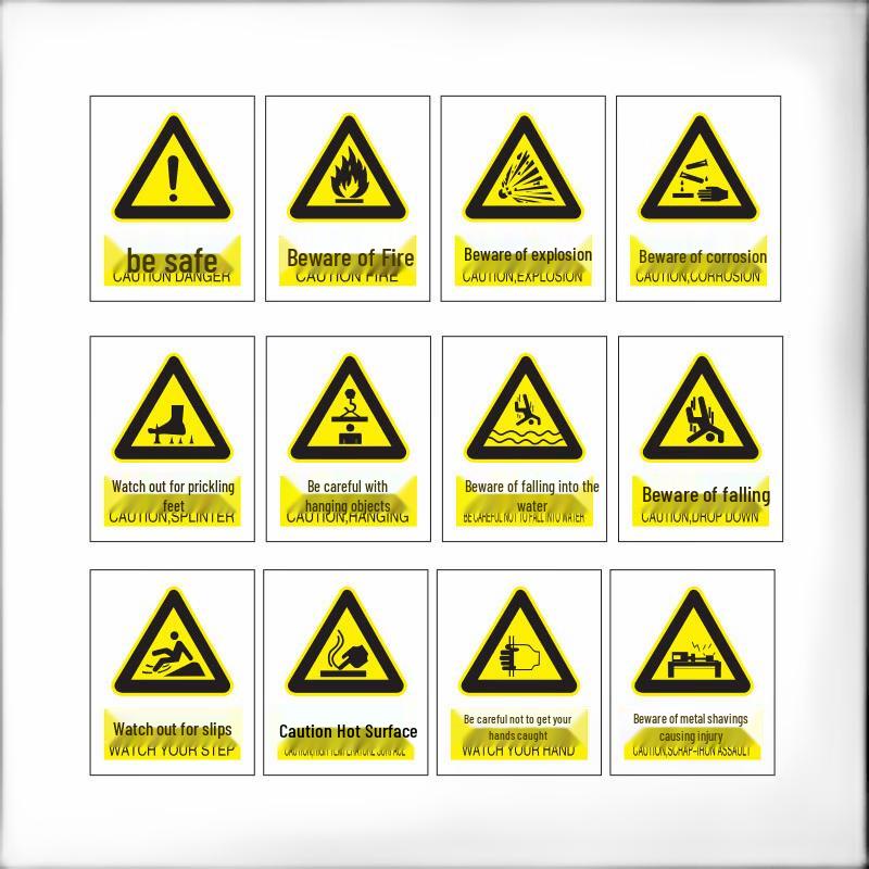 Reflective PVC "Beware of Electric Shock" Safety Sign