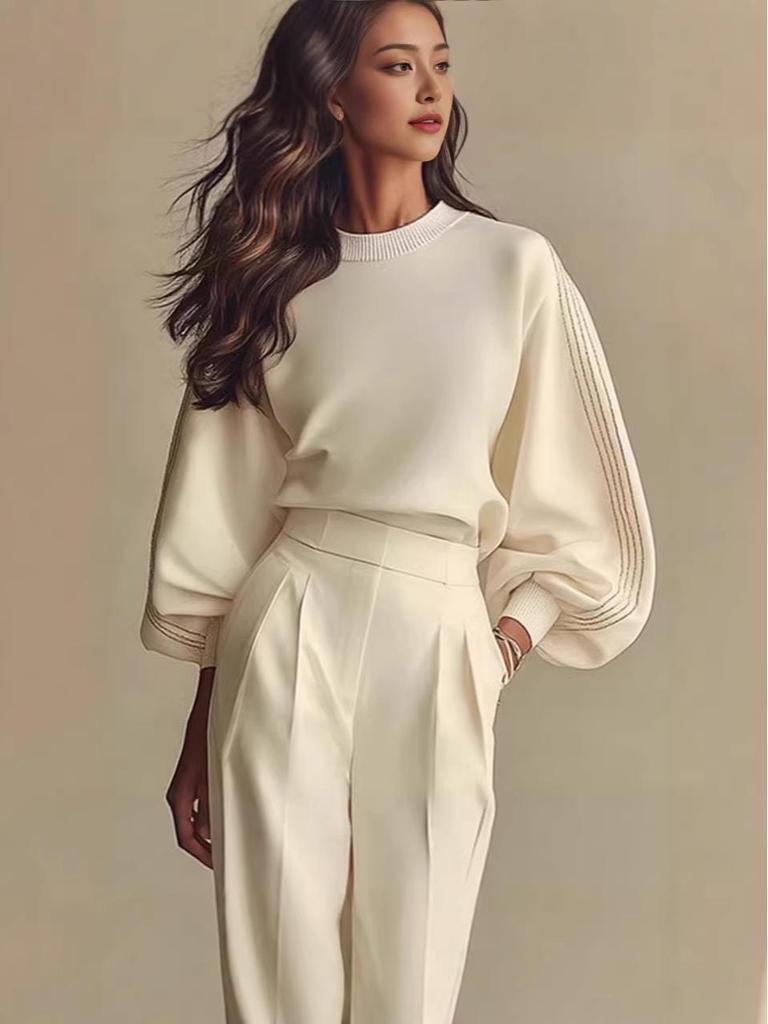 2026 Women's Versatile Long Sleeve Hoodie - Spring/Autumn Pullover with Round Neck