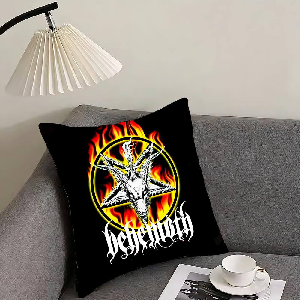 BBEHEMOTH Band Cushion Cover Pillowcase Ultra Soft Skin Friendly Fabric Cloud Like Comfort Concealed Zipper