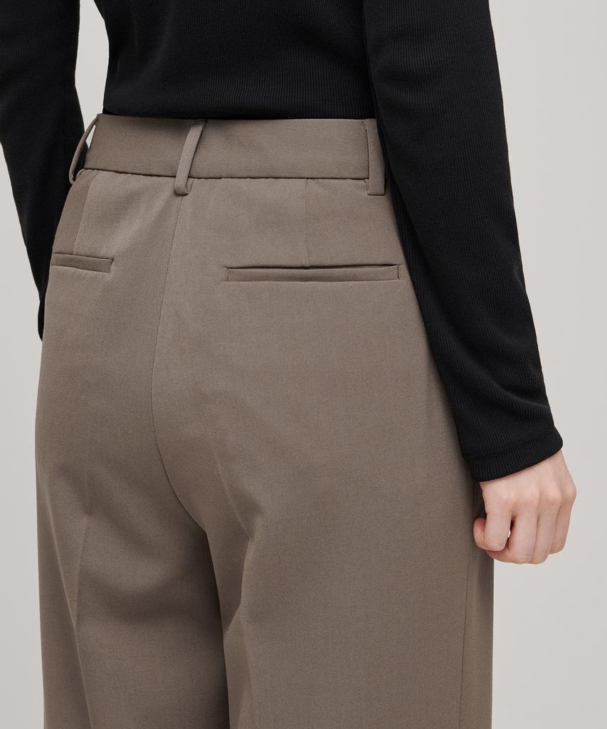 MUSINSA STANDARD WOMAN Women'S Straight Hidden Banding Slacks [Dusty Beige]