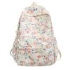 Large Capacity Floral College Student Commuting Trendy Schoolbag Backpack for Women's New Japanese Niche Travel Flower Backpack