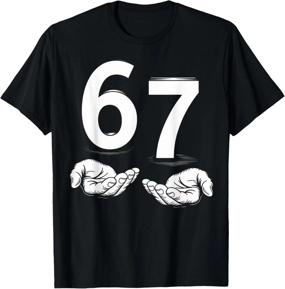 Funny Six Seven 6 7 Meme Gen Alpha Slang 6 7 Hands T-Shirt 4XL