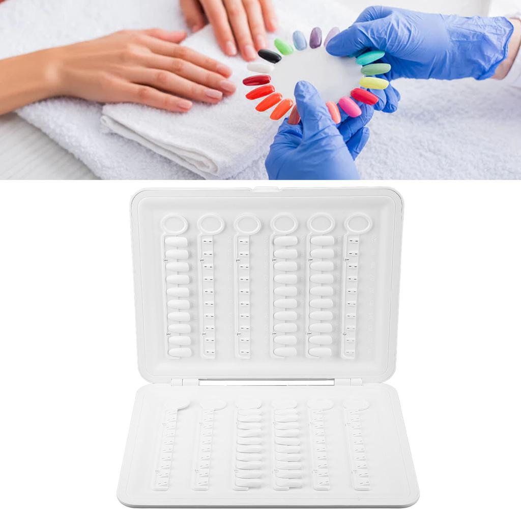 120 Colors Nail Color Display Book Disassemble Snap On Design Nail Display Book with 120Pcs Nail Tips White for Manicurist