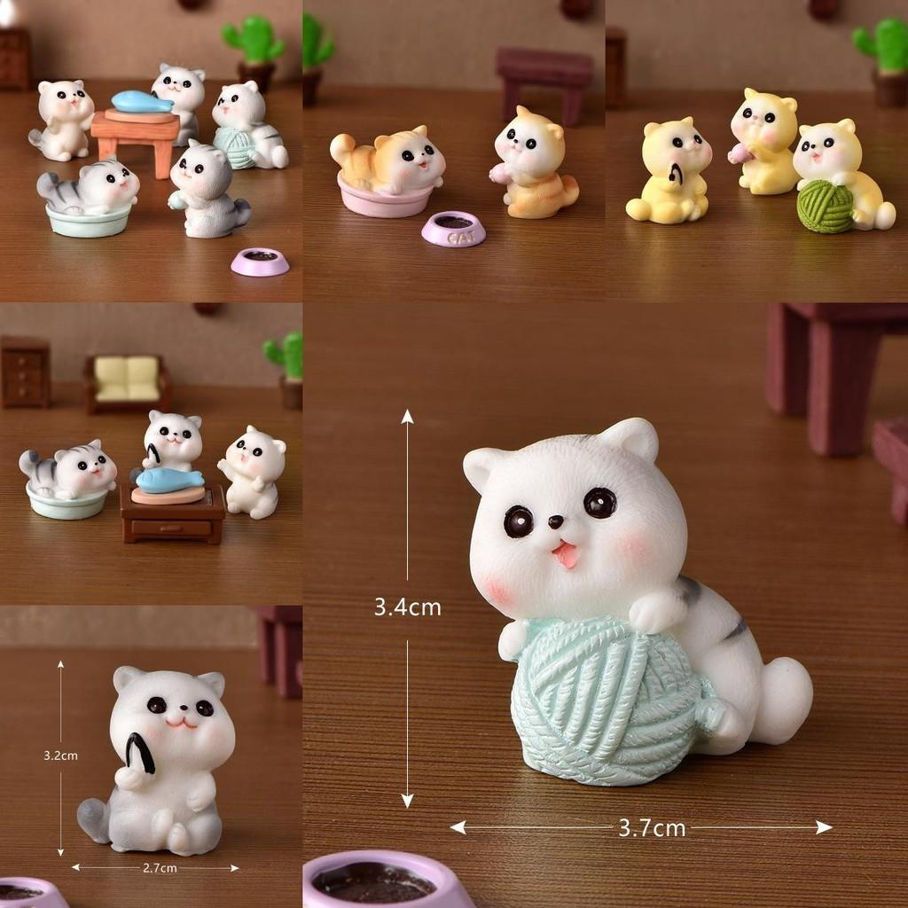 Naughty Diy Ornament Cat Micro Landscape Production Resin Desktop Decoration