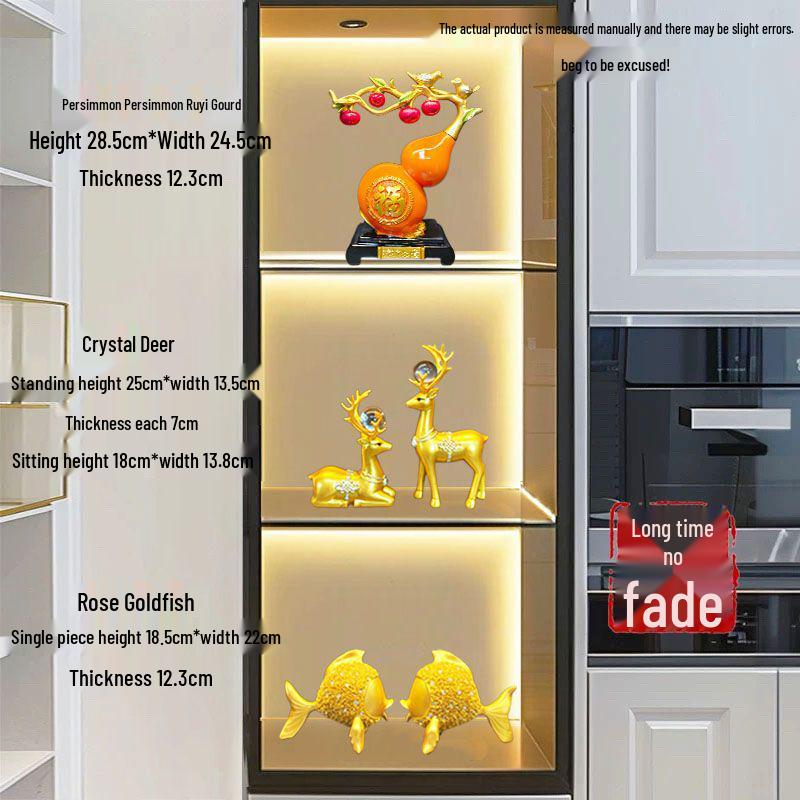 Luxury Wine Cabinet Ornaments for Living Room Entrance Decoration