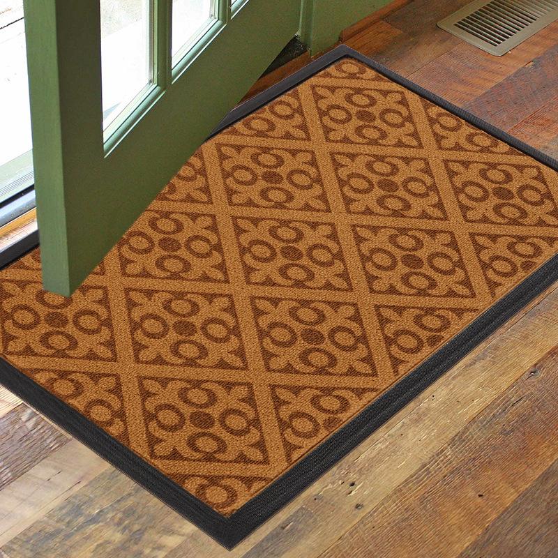 Geometric Anti-Slip Mud Wiping Door Mat - Wear-Resistant Rubber, Polypropylene