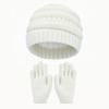 Kinderen Winter Warm Gebreide Set Pompon Muts Sjaal Handschoenen 3-Delige Set Of Enkele Muts Winddicht Oorbescherming Voor Jongens Meisjes Koud Weer Buiten