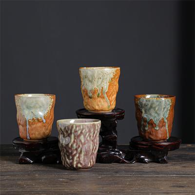 Ceramic Tea Cup Creative Teacup Small Teacup Single Cup Retro Tea Bowl Cup Coarse Pottery Master Cup