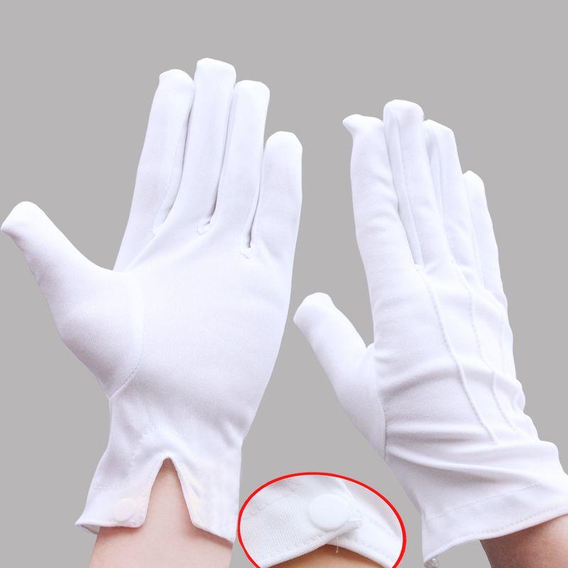 

Thin Back Three-Band Buckle Etiquette Working Labor Protection Driving Security Security Check Hotel Jewelry Concierge Breathable White Gloves White [buckle-concierge] Male L 10 pairs One size
