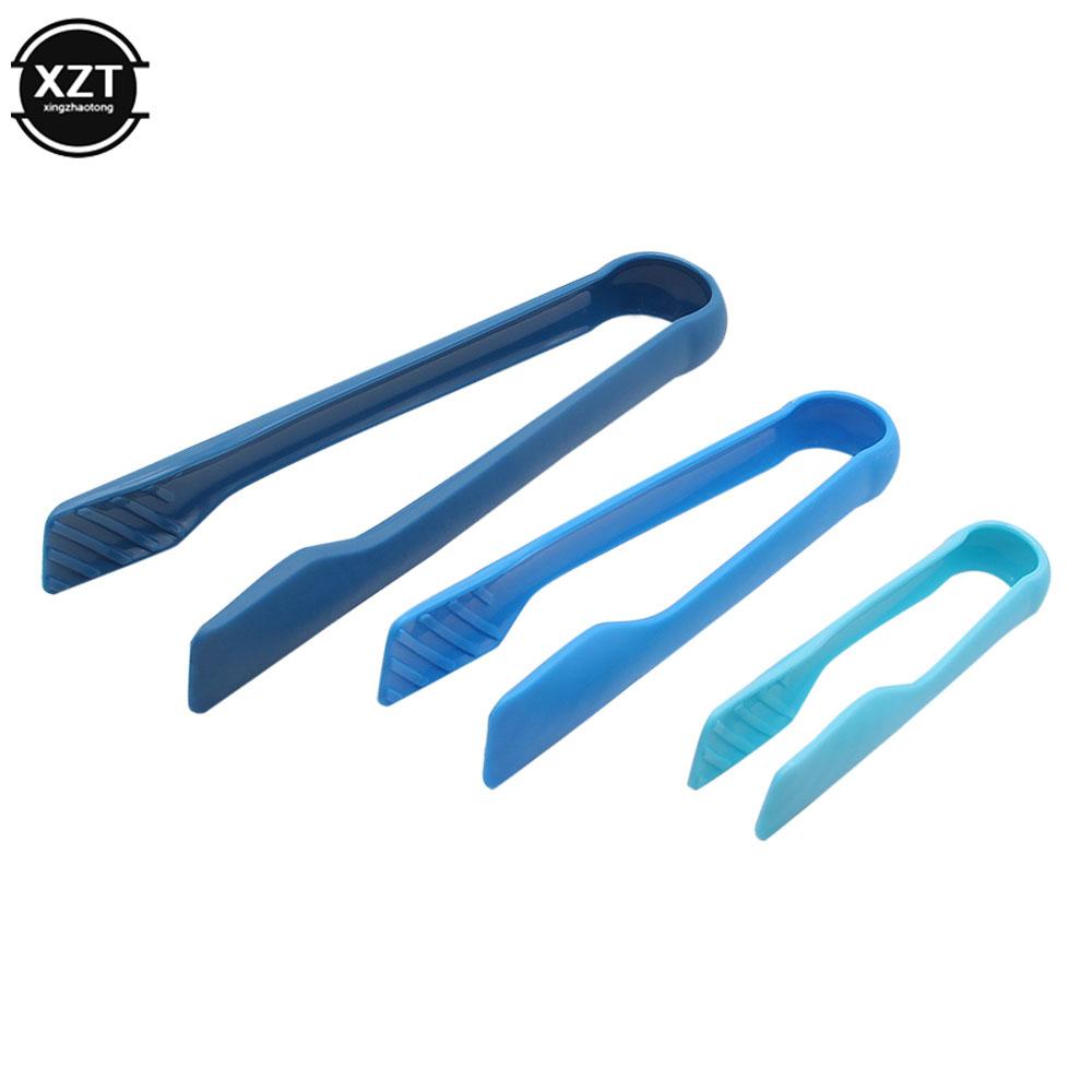 3Pcs/Set Plastic Food Tong Kitchen Tongs Non-slip Cooking Clip Clamp BBQ Salad Tools Grill Kitchen Accessories