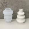 Handcraft Silicone Vase Maker Unique Wedding and Party Decoration Making Mould Round Floral Containers Making Mold