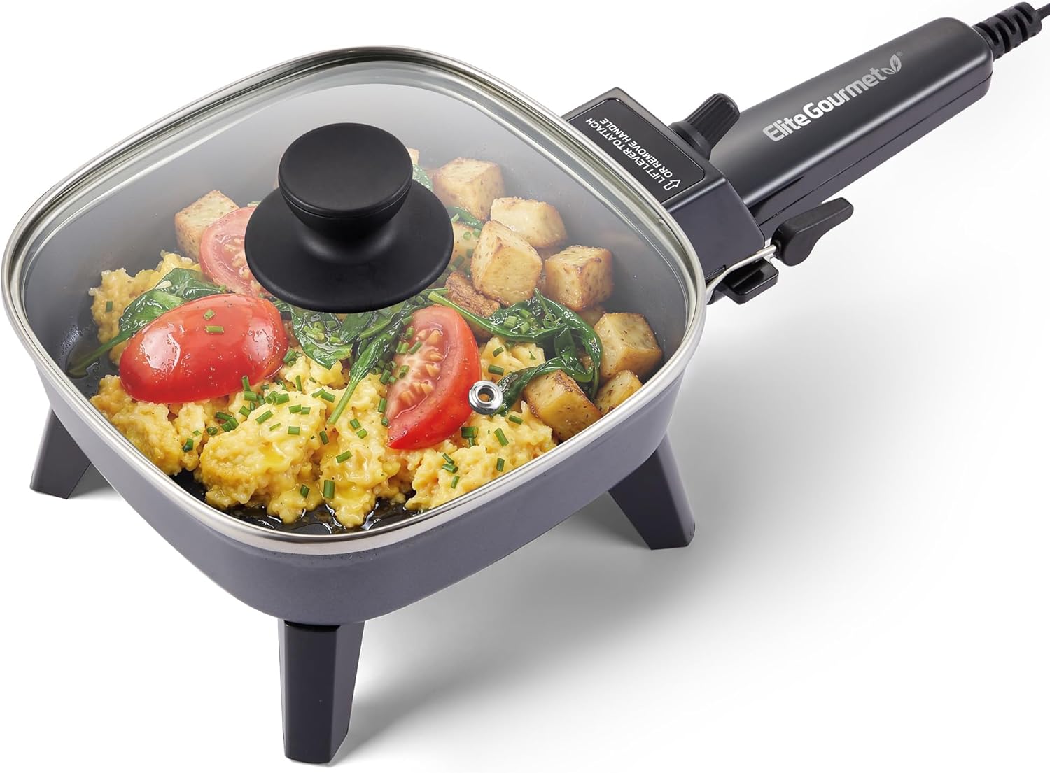 Personal Electric Skillet, 7” Compact Portable Cooker, Adjustable Temperature, Rapid Heating, Nonstick United States