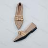 Women's Boat Shoes Spring Autumn Breathable Knitted Soft Sole Flat Shoes Casual Lightweight Large Size Pointed Low Heel Shoes
