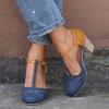 Spring/Summer 43 Large Size Women's Round Toe Thick Heel Sandals