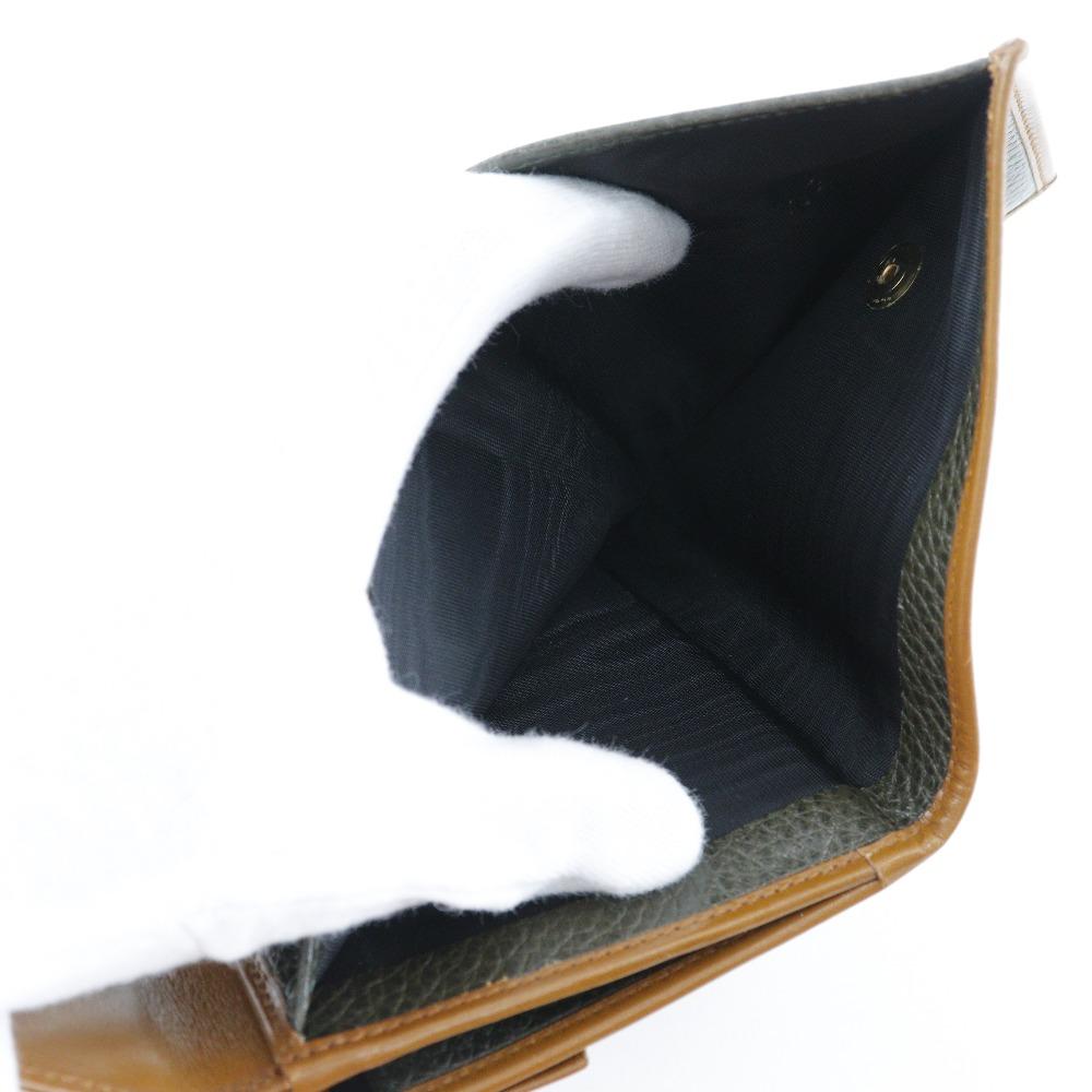 CELINE Double Sided Bi-Fold Wallet Brown leather Women Used