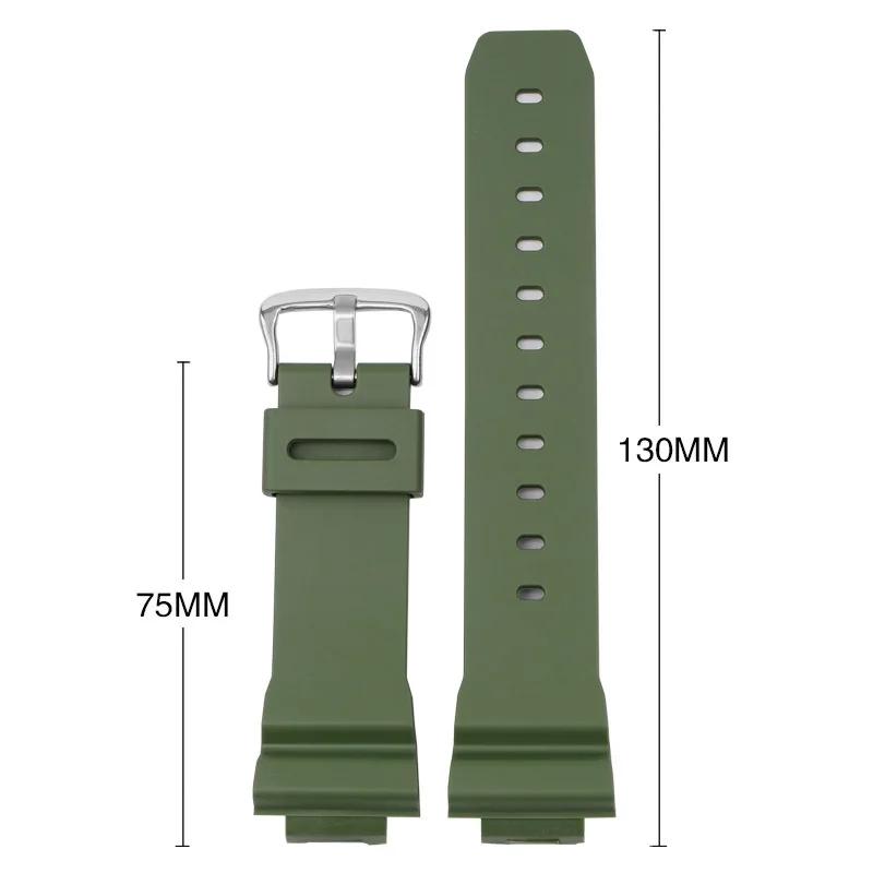16mm Silicone Rubber Watch Band for Casio DW-5600 GW-M5610 G-5600 GW-B5600 DW-6900 GA-2100 9052 Series Sports Replacement Strap