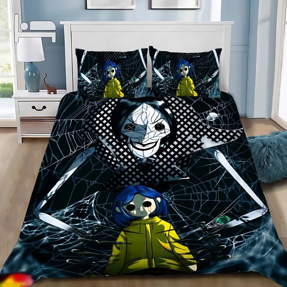 Comforter Bedding Set Horror Film C-Coralines Boy Girl Bedroom Decoration Children Gift Single Double Large Size