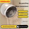 5000mAh 3IN1 Rechargeable Multifunctional Portable Fan Wall Mounted Fan 90° Folding Fan 4 Gears With Warm Night Light New 2026
