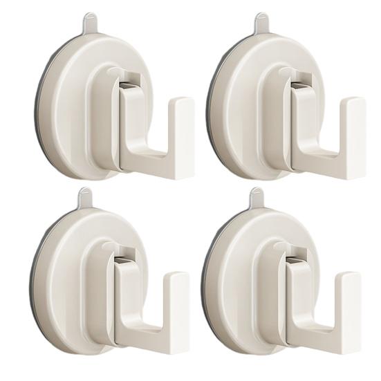 1/2/4/6Pcs Suction Cup Hooks No Drill Suction Towel Holder Multifunctional Glass Door Hooks Bathroom Hanging Hooks