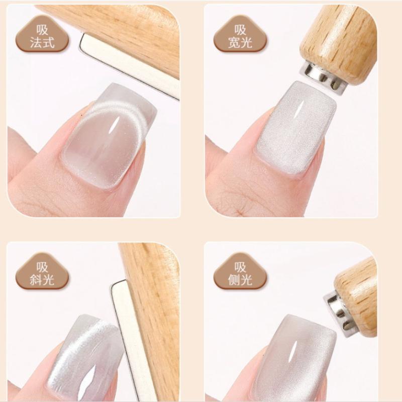 

Ручка для магнитной светотерапии три в одном, магнит для лака для ногтей «кошачий глаз», клей, магнит, не оставляющая следов кисть для ухода за ногтями для ухода за ногтями в салоне