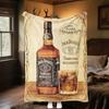 Jack Daniel's Sparkle Pluszowy Koc Miękki Wygodny Koc na Wszystkie Pory Roku Koc na Sofę Biuro Drzemki Koc Podróżny Zewnętrzny Idealny Prezent