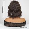 Short Curly Wavy Bob Wig 12 Inch Shoulder Length Middle Part Short Brown Wig Heat Resistant Synthetic Party Costume Cosplay Wig For Girls Wear Wigs