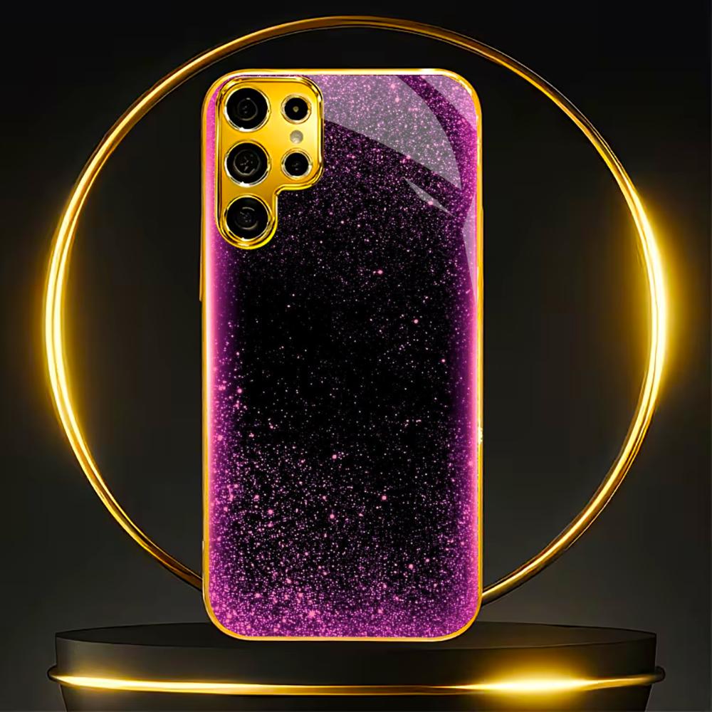 

violet gold faddish cellphone Bestseller model PhoneCase Glass PhoneCase for Samsung Galaxy S26 S25 S24 S23 S22 FE,Ultra,Plus GalaxyS25