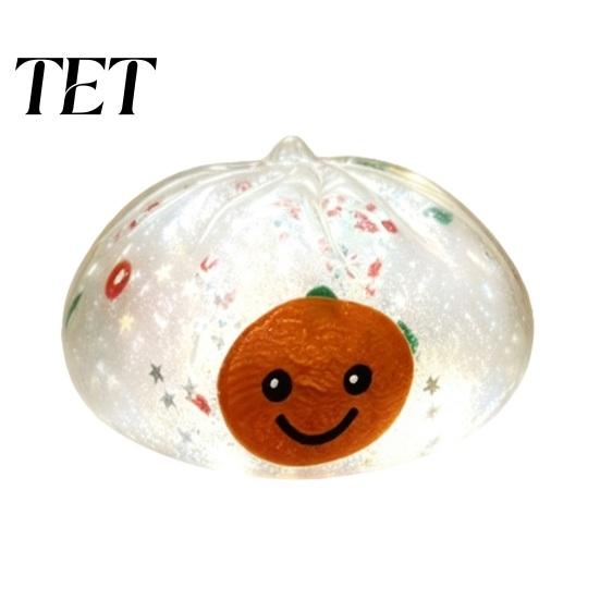 Fidget Toys for Anxiety Glitter Bun Stress Relief Toy, Soft TPR Slow Rising Sensory Christmas Durable Squeeze Toy Relief, Holiday Gifts Adults Kids