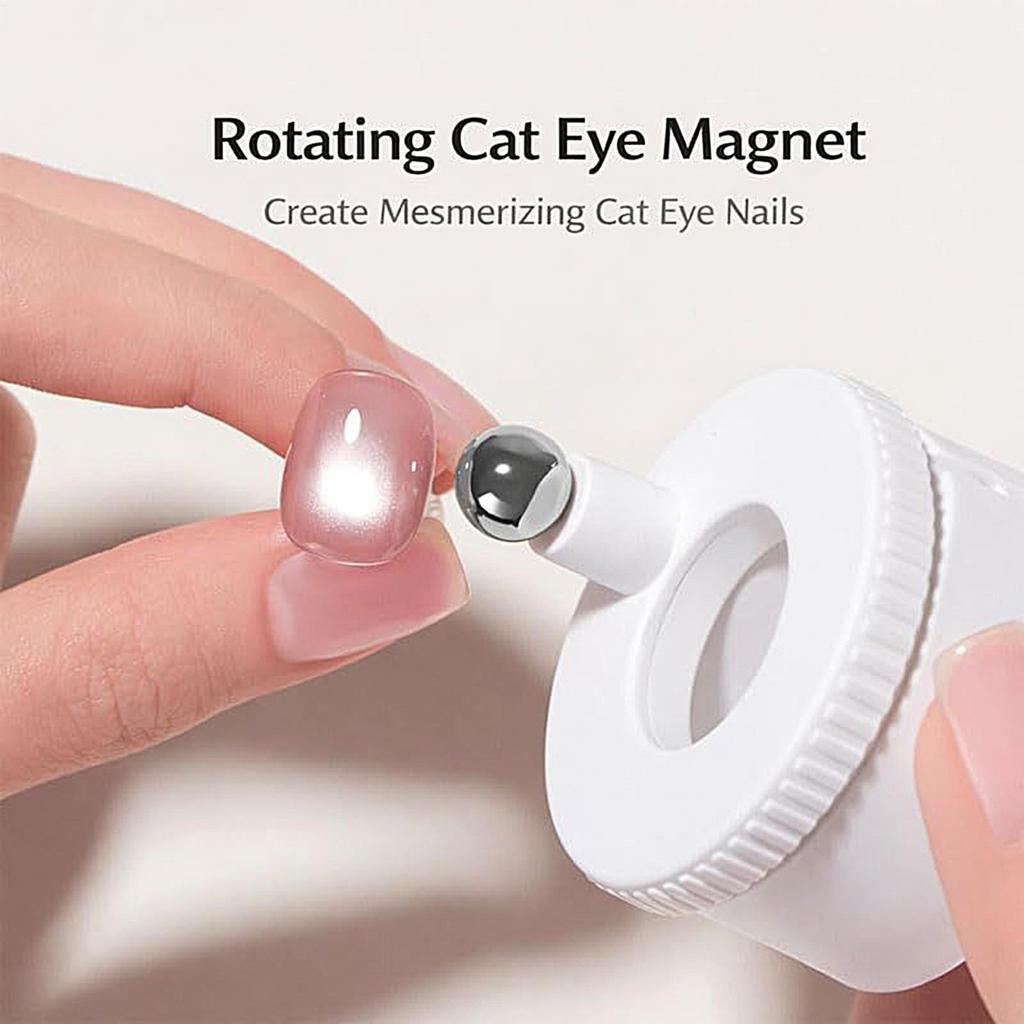 Rotating Cat Eyes Nail Magnet Wide Light Glass Bead Effect Multifunctional Automatic Nail Arts Magnetic For Nail gel