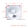 Logyues 4-Pack Furniture Leg Mounting Plates, Washers, Square, 4.8x4.8cm, Iron, 12 Degree Angle, with Screws, Silver