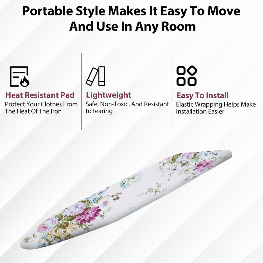 Ironing Board Cover Ironing Board Pad with Elastic Edges Universal Scorch Heat Resistant Small Ironing Board Cover Durable Tool