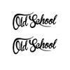 2 "Old School" Aufkleber für Autos, Fahrräder, Helme, LKWs 15x6cm