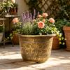 Large Capacity Decorative Planter Water Lily Planter, Vintage Round Plant Pot, Without Drainage Hole, Bowl with No Extra Plastic Flower Pot for Lotus,