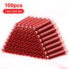 100pcs Fountain Pen Ink Cartridge Refills Bottle 4 Color Disposable Dia 3.4mm 2.6mm School Office Stationery Supplies CW-160