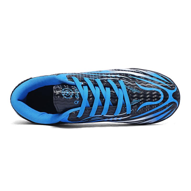 Unisex Non-Slip Wear-Resistant Youth Football Training Shoes with Long Multi-Studs