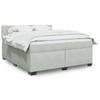 Vidaxl Letto Continentale Con Materasso, Grigio Chiaro, 180X200Cm, Velluto