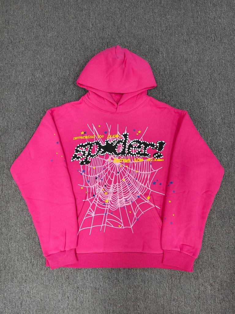 Hanorac Bărbătesc Greu cu Imprimeu Pânză de Păianjen - Trendy, Croială Largă cu Plus de Catifea