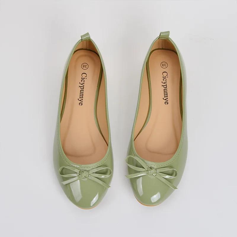 Ballerinas Lässig Bequem Leder Loafer 2026 Frühling Mode Schleife Damen Sommerschuhe Weibliche Böden Mokassin Neu Rot