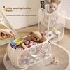 with Handle Doll Storage Basket Sub Block Design Stuffed Toys Organizer  Household Use