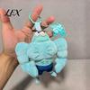Durable Plush Accessory for Kids Funny Buff Muscle Fish Keychain, Cartoon Stuffed Fashionable Trendy Gift Friends Pendant, Novelty Soft Bag Charm Key
